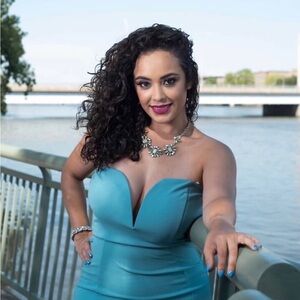 Windsor Strapless Blue Dress